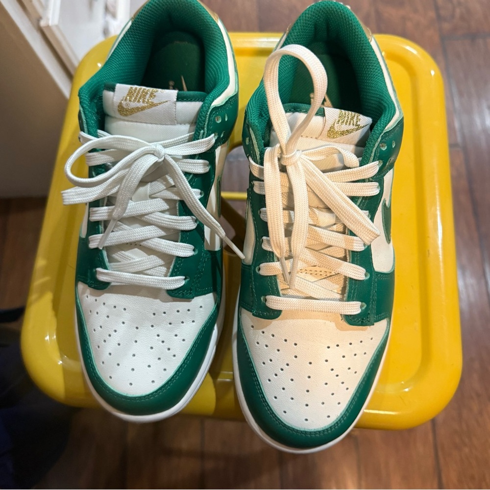 Nike Emerald and Ivory dunks